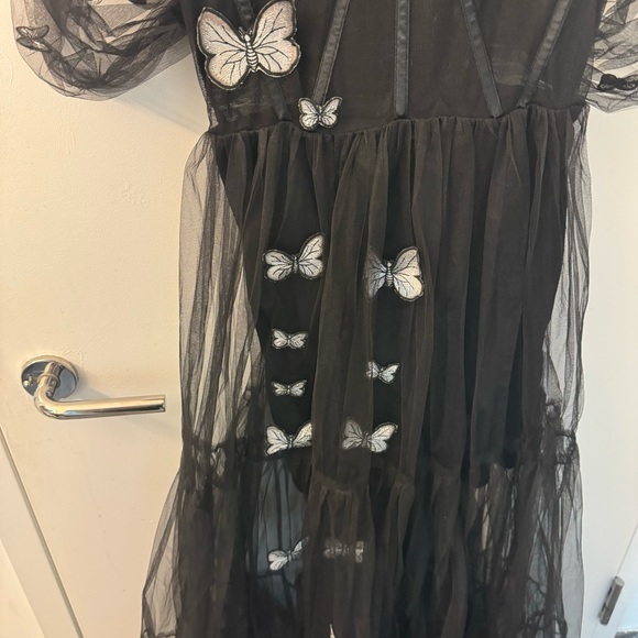 Sheer Black butterfly dress - Picture 3 of 4